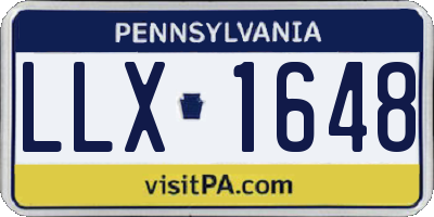PA license plate LLX1648