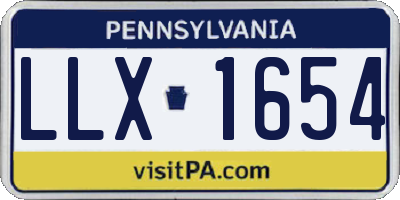 PA license plate LLX1654