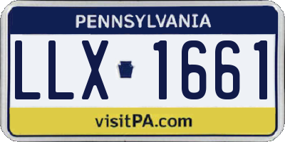 PA license plate LLX1661