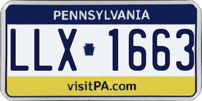 PA license plate LLX1663