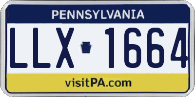 PA license plate LLX1664