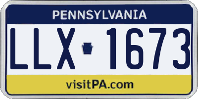 PA license plate LLX1673