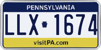 PA license plate LLX1674