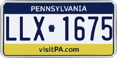 PA license plate LLX1675