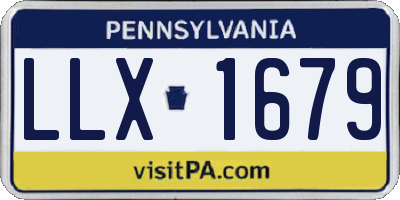 PA license plate LLX1679