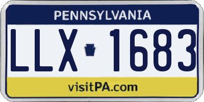 PA license plate LLX1683