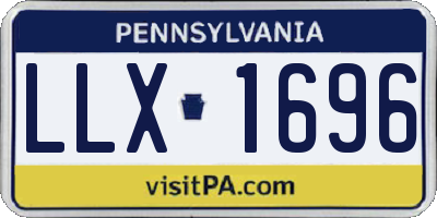 PA license plate LLX1696