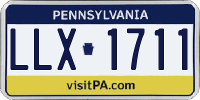 PA license plate LLX1711