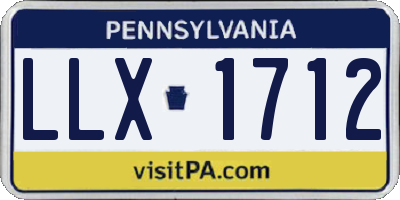 PA license plate LLX1712