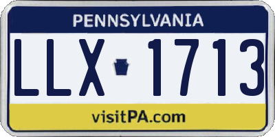 PA license plate LLX1713