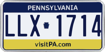 PA license plate LLX1714