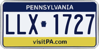 PA license plate LLX1727