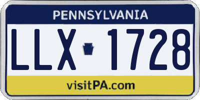 PA license plate LLX1728