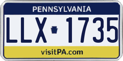 PA license plate LLX1735