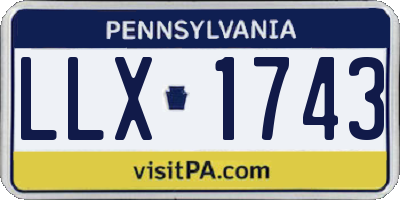 PA license plate LLX1743