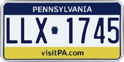 PA license plate LLX1745
