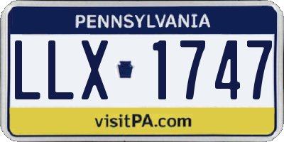 PA license plate LLX1747
