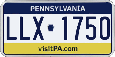 PA license plate LLX1750