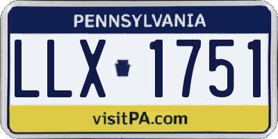 PA license plate LLX1751