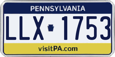 PA license plate LLX1753