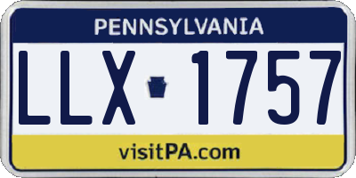 PA license plate LLX1757