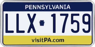 PA license plate LLX1759