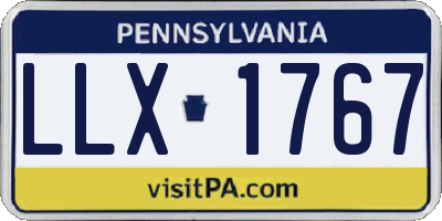 PA license plate LLX1767
