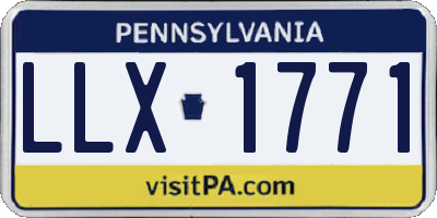 PA license plate LLX1771