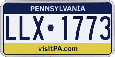 PA license plate LLX1773