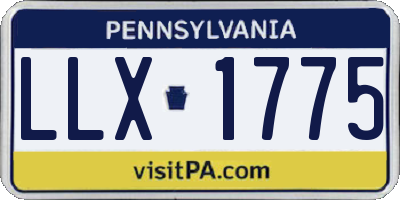 PA license plate LLX1775