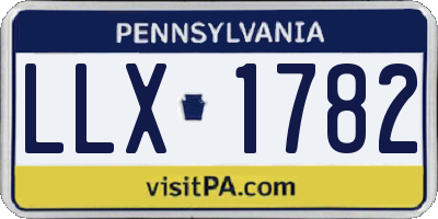 PA license plate LLX1782