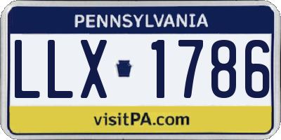 PA license plate LLX1786