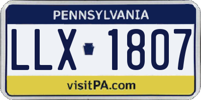 PA license plate LLX1807