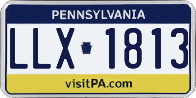 PA license plate LLX1813