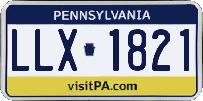 PA license plate LLX1821