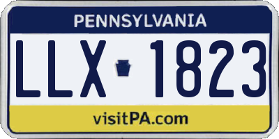 PA license plate LLX1823