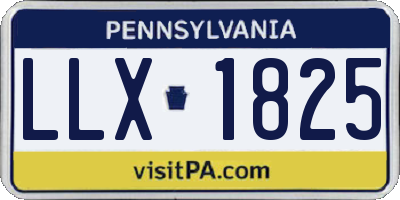 PA license plate LLX1825