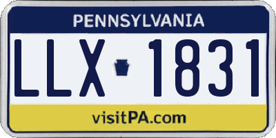 PA license plate LLX1831