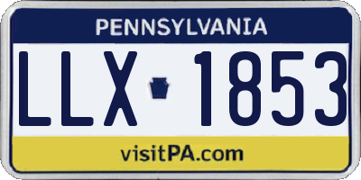 PA license plate LLX1853