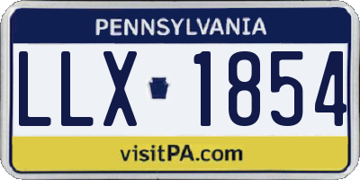 PA license plate LLX1854