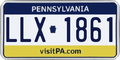 PA license plate LLX1861