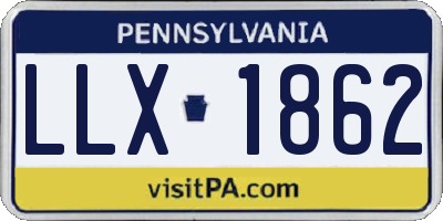 PA license plate LLX1862