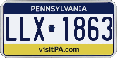 PA license plate LLX1863