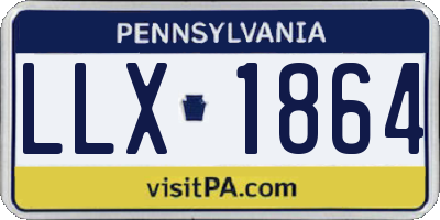 PA license plate LLX1864