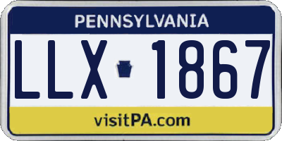 PA license plate LLX1867