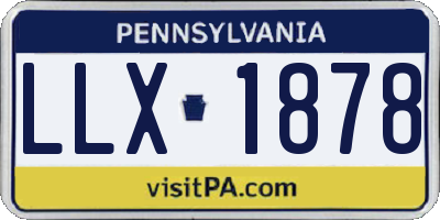 PA license plate LLX1878