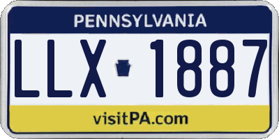 PA license plate LLX1887