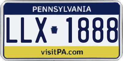 PA license plate LLX1888