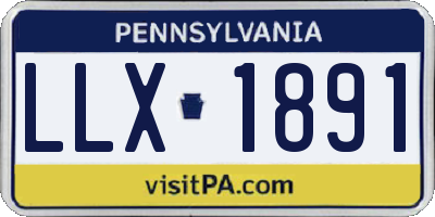 PA license plate LLX1891
