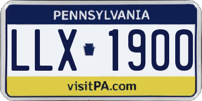 PA license plate LLX1900